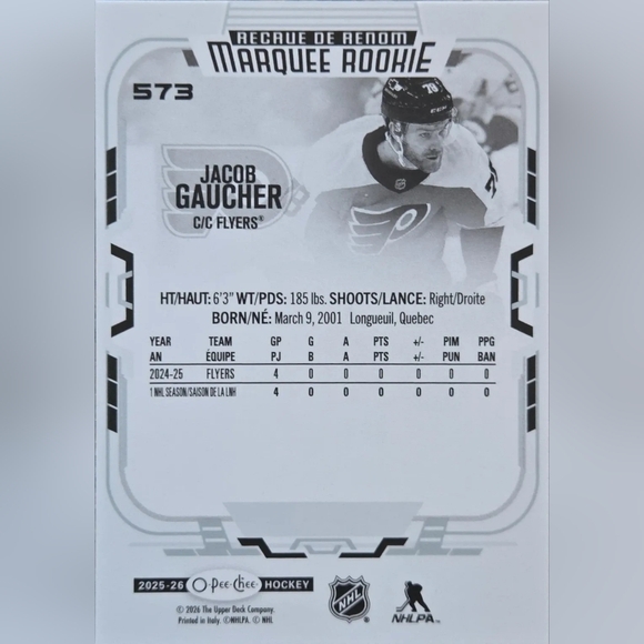Jacob Gaucher Rookie Card - Picture 2 of 2